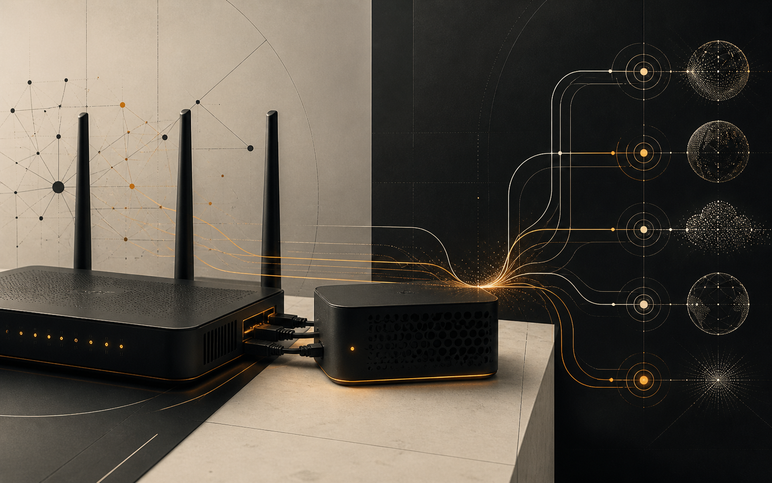 Concept render of the Pi-hole and Local DNS network node
