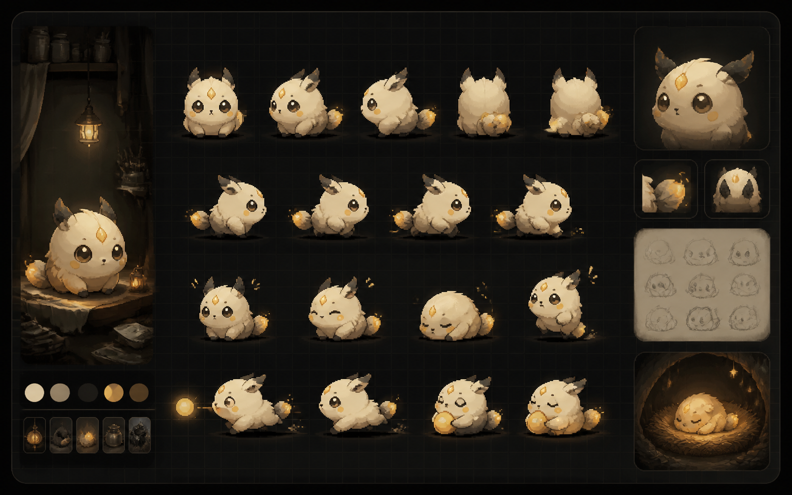 Concept render of the YY animated pet sprite study